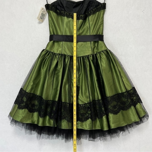 Vintage Jessica McClintock Gunne Sax Hocus Pocus Vibes Chartreuse NEW - Picture 9 of 9